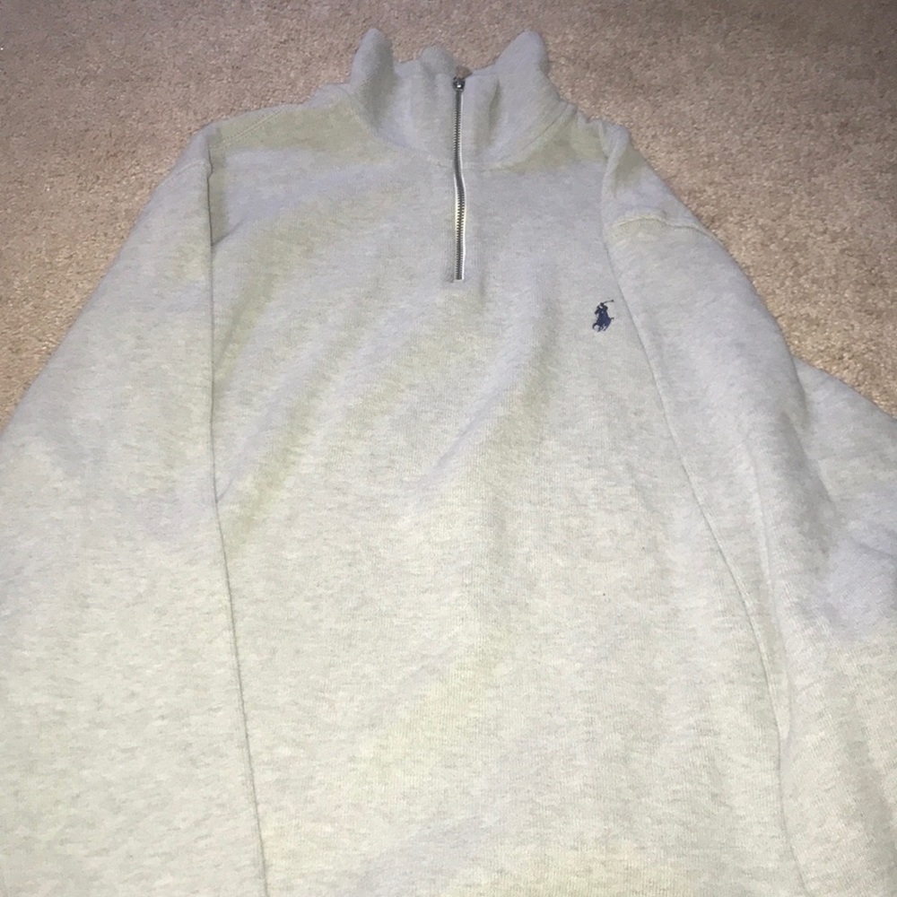 Men’s POLO Medium 1/3 Zip Up Sweater (Grey)